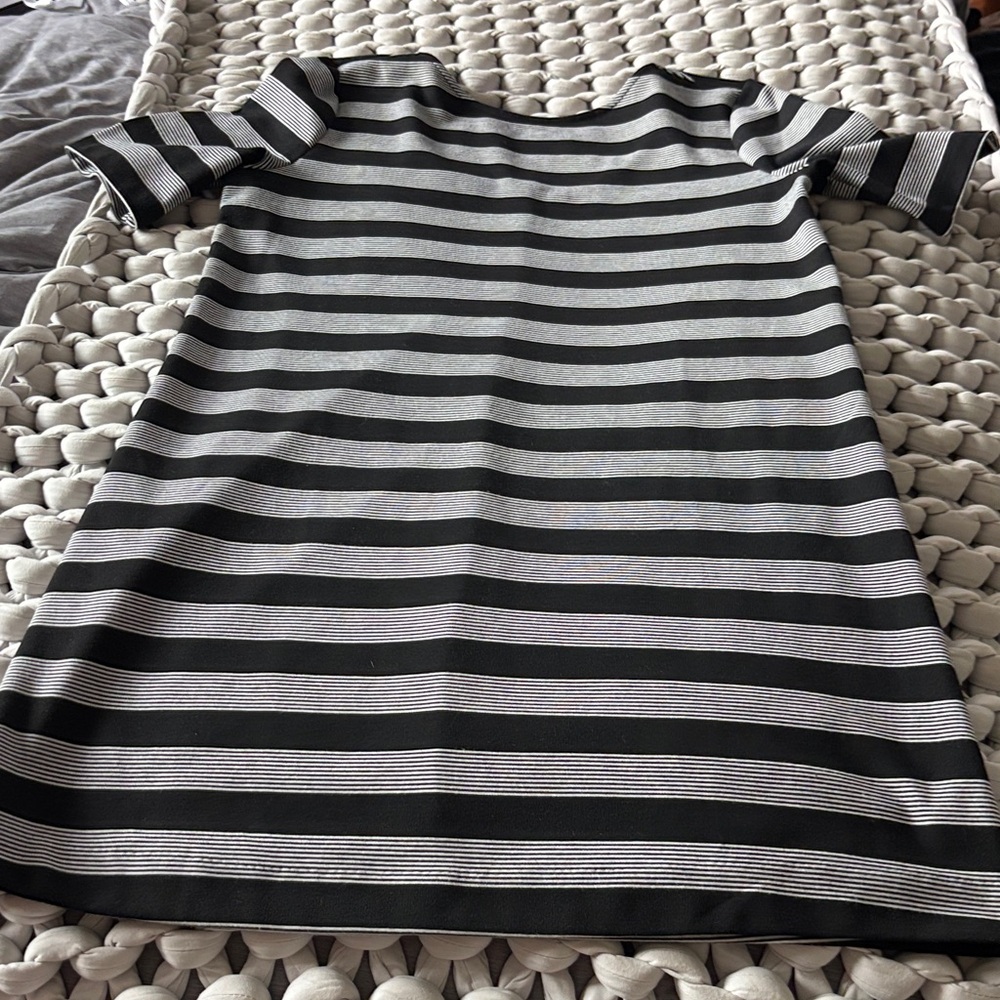 GAP Black and White Striped Mini Dress